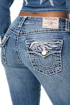 BECCA MID RISE WING SUPER T FLAP BOOTCUT JEAN