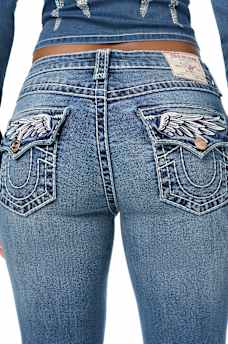BECCA MID RISE WING SUPER T FLAP BOOTCUT JEAN