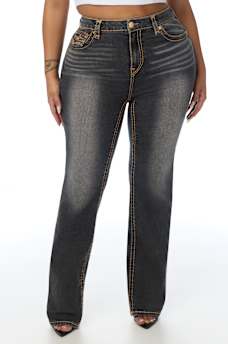 PLUS BILLIE MID RISE WING SUPER T FLAP STRAIGHT JEAN