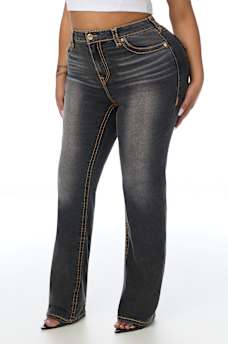 PLUS BILLIE MID RISE WING SUPER T FLAP STRAIGHT JEAN