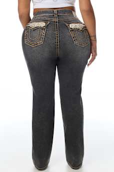 PLUS BILLIE MID RISE WING SUPER T FLAP STRAIGHT JEAN