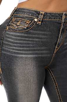 PLUS BILLIE MID RISE WING SUPER T FLAP STRAIGHT JEAN