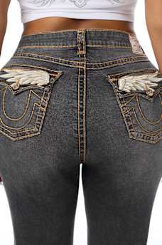 PLUS BILLIE MID RISE WING SUPER T FLAP STRAIGHT JEAN
