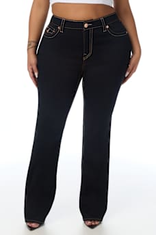 PLUS BILLIE MID RISE BIG T FLAP STRAIGHT JEAN