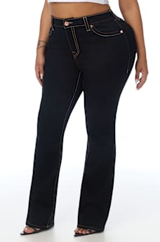PLUS BILLIE MID RISE BIG T FLAP STRAIGHT JEAN
