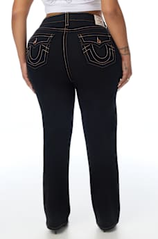 PLUS BILLIE MID RISE BIG T FLAP STRAIGHT JEAN