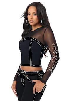 CRYSTAL MESH BUSTIER TOP