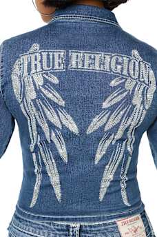 DENIM WING DOUBLE-ZIP CHAMBRAY SHIRT