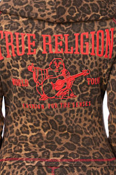 LEOPARD BABY TERRY ZIP HOODIE