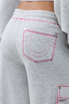 CRYSTAL MID RISE CARGO BAGGY JOGGER