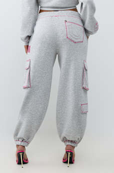 CRYSTAL MID RISE CARGO BAGGY JOGGER