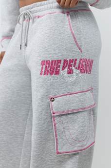 CRYSTAL MID RISE CARGO BAGGY JOGGER