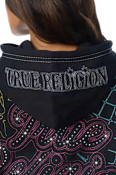 BIG T EMBROIDERED GIRLFRIEND HOODIE