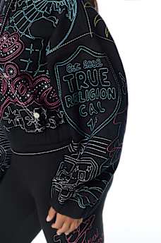 BIG T EMBROIDERED GIRLFRIEND HOODIE