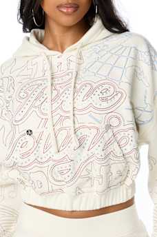 BIG T EMBROIDERED GIRLFRIEND HOODIE