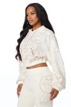 BIG T EMBROIDERED GIRLFRIEND HOODIE