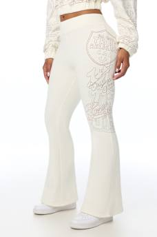 BIG T EMBROIDERED MID RISE BOOTCUT SWEATPANT