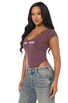 WASHED RIBBED BODYSUIT