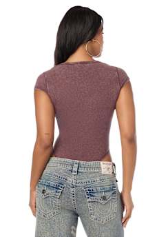 WASHED RIBBED BODYSUIT