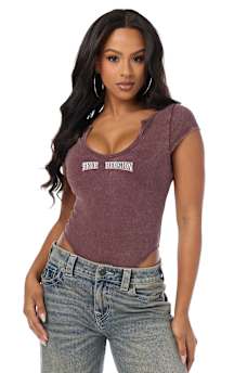 WASHED RIBBED BODYSUIT