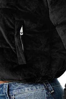 CRYSTAL VELVET PUFFER JACKET