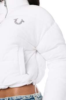 CRYSTAL VELVET PUFFER JACKET