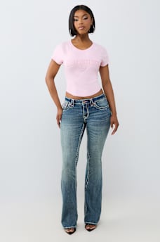 EMBROIDERED WASHED RIBBED BABY TEE