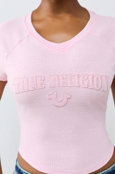 EMBROIDERED WASHED RIBBED BABY TEE