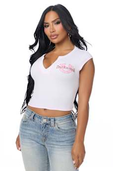 CRYSTAL LEOPARD RIBBED NOTCH TEE