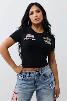 EMBROIDERED PATCH BABY TEE