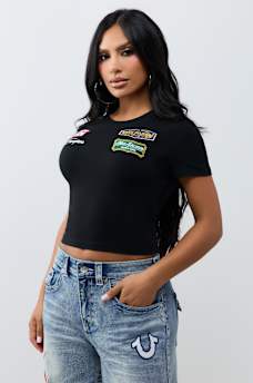 EMBROIDERED PATCH BABY TEE
