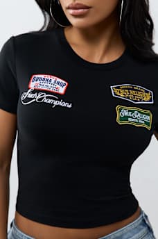 EMBROIDERED PATCH BABY TEE