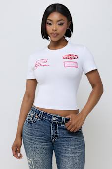 EMBROIDERED PATCH BABY TEE