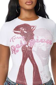 CRYSTAL FOXY LADY BABY TEE