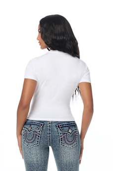 CRYSTAL FOXY LADY BABY TEE