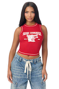 CAMISETA SIN MANGAS ACANALADA CON BUDDHA CL&Aacute;SICA