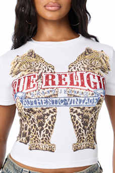 CRYSTAL LEOPARD  BABY TEE