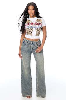 CRYSTAL LEOPARD  BABY TEE