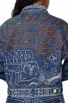 EMBROIDERED GIRLFRIEND DENIM JACKET