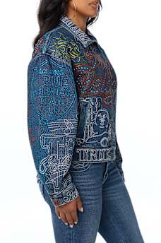 EMBROIDERED GIRLFRIEND DENIM JACKET