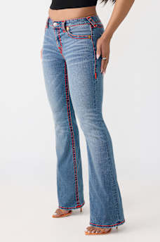 BECCA MID RISE SUPER T FLAP BOOTCUT JEAN, image 4
