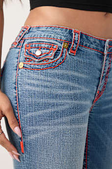 BECCA MID RISE SUPER T FLAP BOOTCUT JEAN, image 6