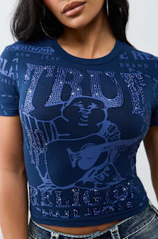 CRYSTAL TIMELESS LOGO TEE