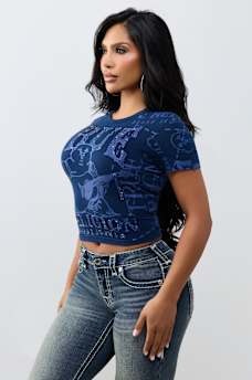 CRYSTAL TIMELESS LOGO TEE