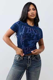 CRYSTAL TIMELESS LOGO TEE