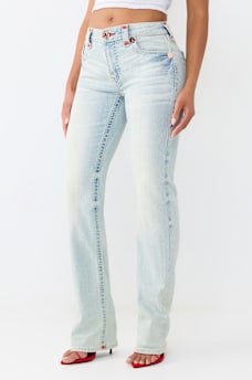 BILLIE MID RISE SUPER T FLAP STRAIGHT JEAN