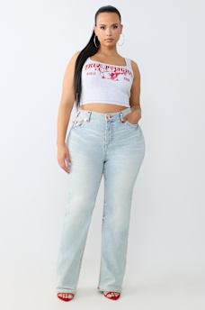 PLUS BILLIE MID RISE SUPER T FLAP STRAIGHT JEAN