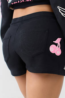 DOODLE MID RISE LOUNGE FLEECE SHORT
