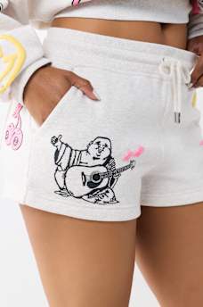 DOODLE MID RISE LOUNGE FLEECE SHORT