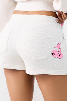 DOODLE MID RISE LOUNGE FLEECE SHORT